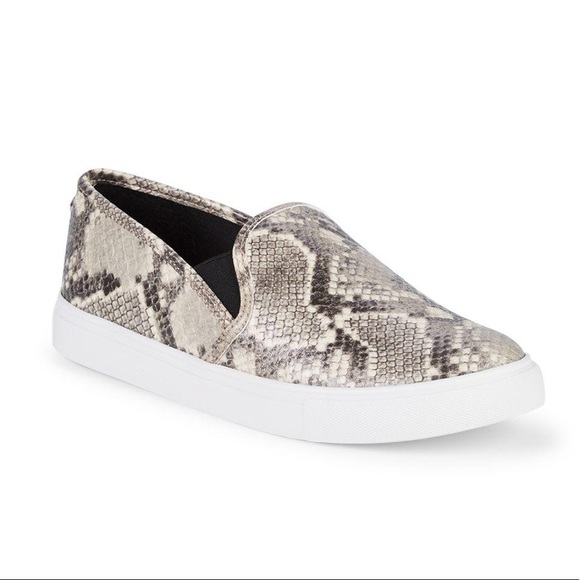 Steve Madden Snakeskin Slip On Sneakers 